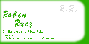 robin racz business card