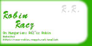 robin racz business card